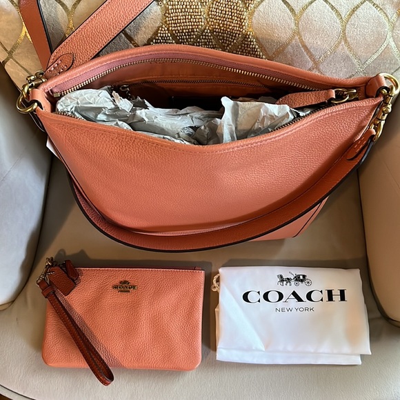 Coach SET Bag & Wallet/Wristlet in Light Coral - Picture 7 of 14